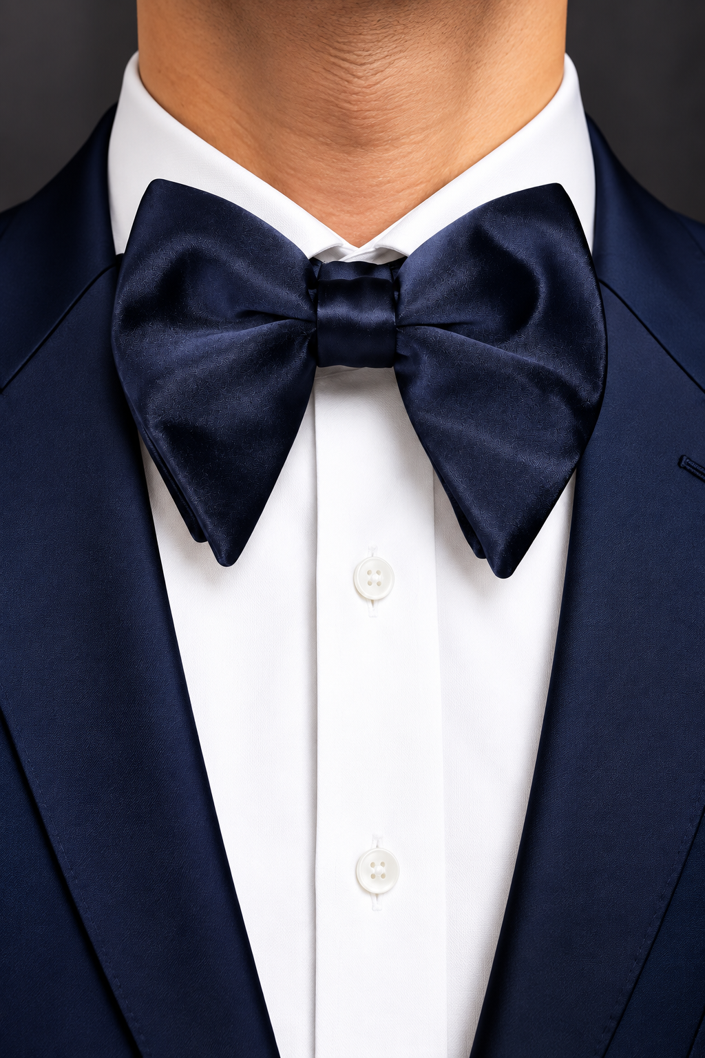 Navy Big Butterfly Bow Tie