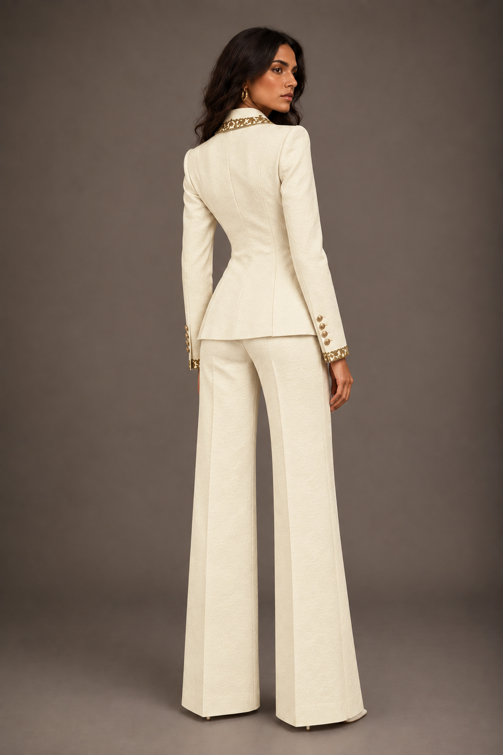 Ivory Ornate Closure Jacket
