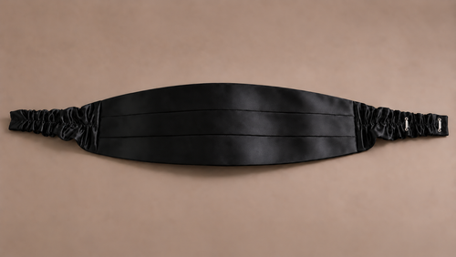 Black Pintuck Cummerbund