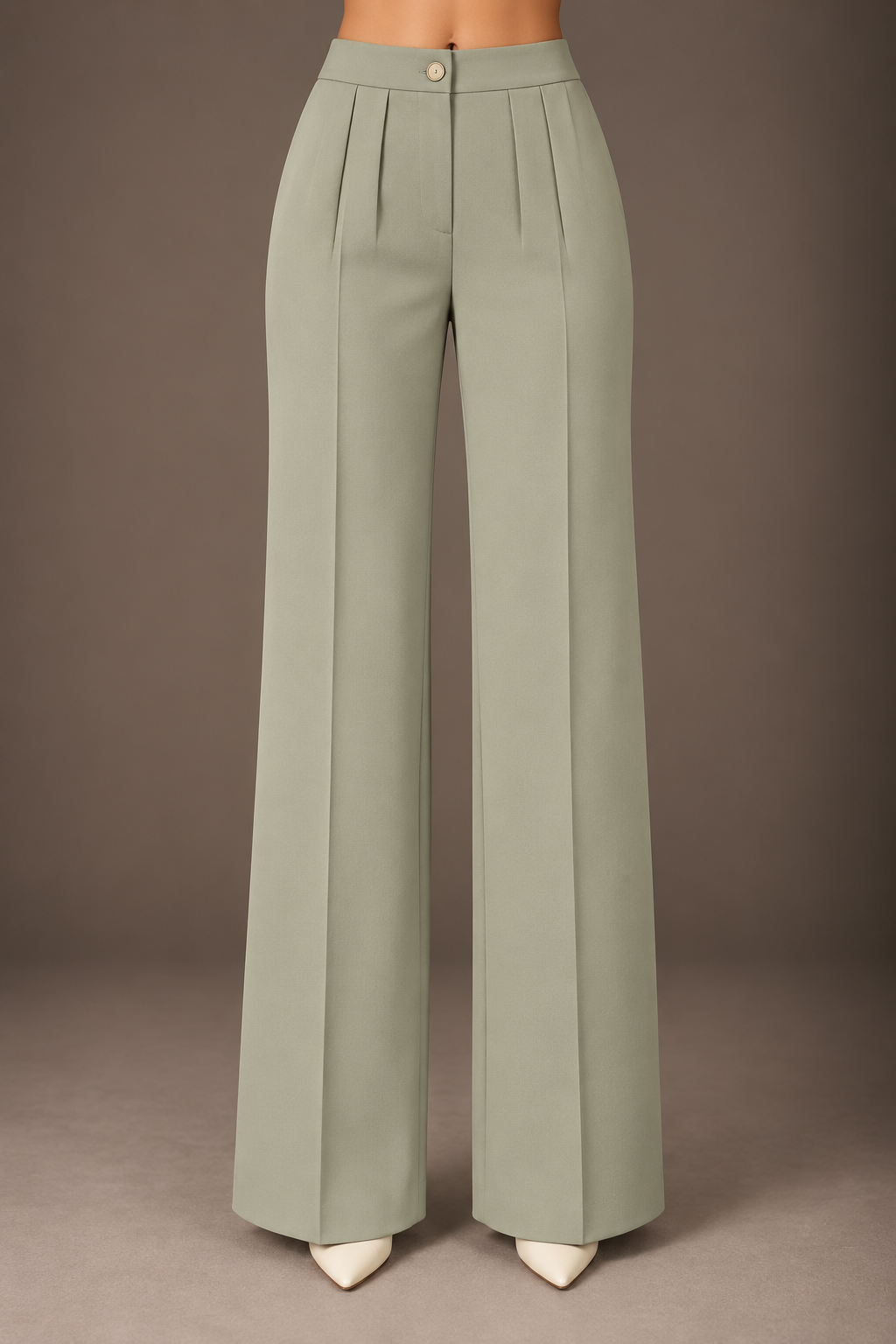 Sage Wide-Leg Tailored Trouser