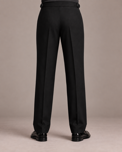 Black Classic Pleated Trouser
