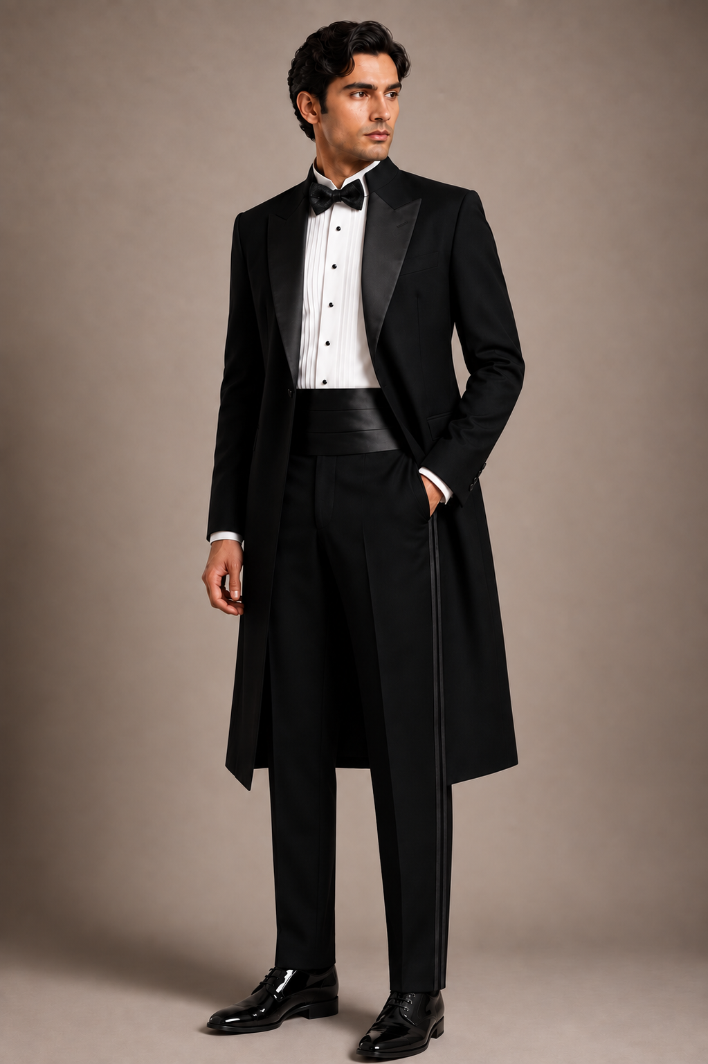 Black Longline Evening Tuxedo