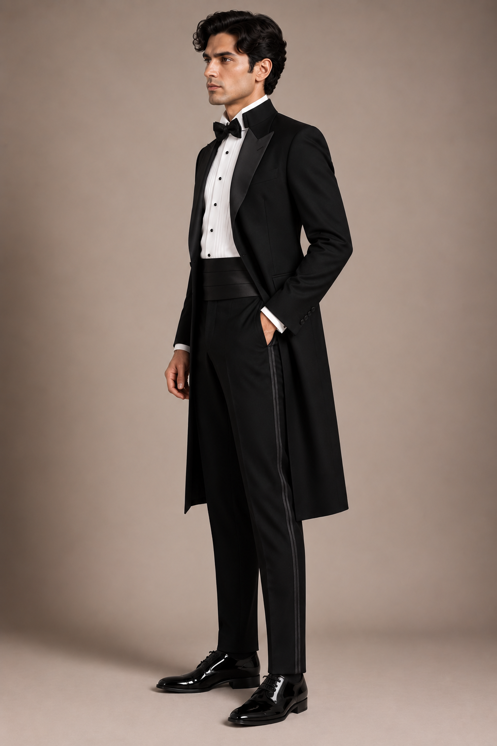 Black Longline Evening Tuxedo