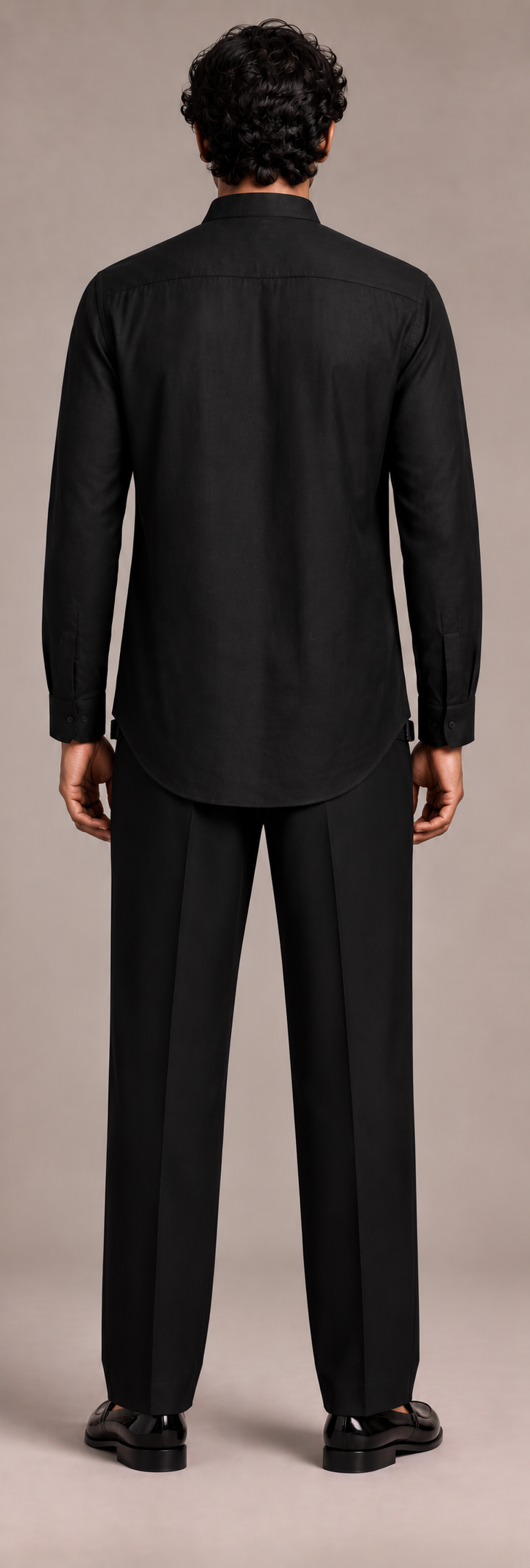 Black Shirt-Style Short Kurta
