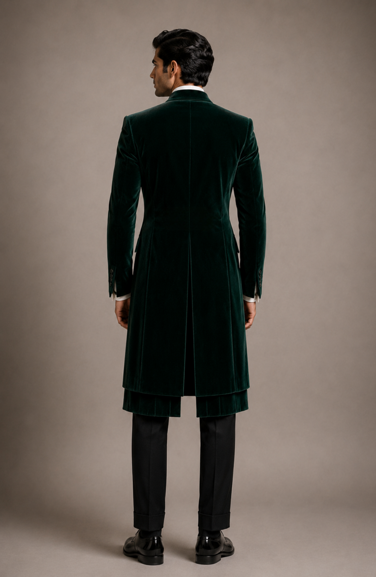 Emerald Velvet Layered Jacket
