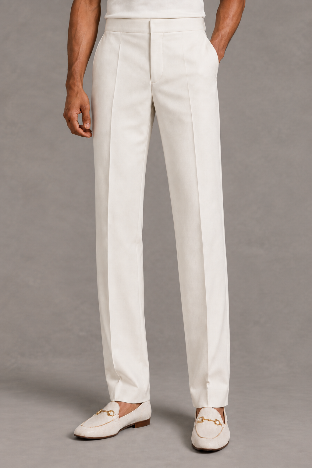 Ivory Classic Silk Trouser