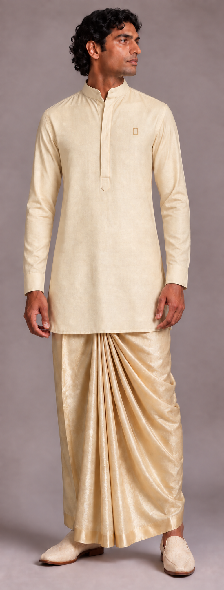 Ivory Clean-Cut Short Kurta