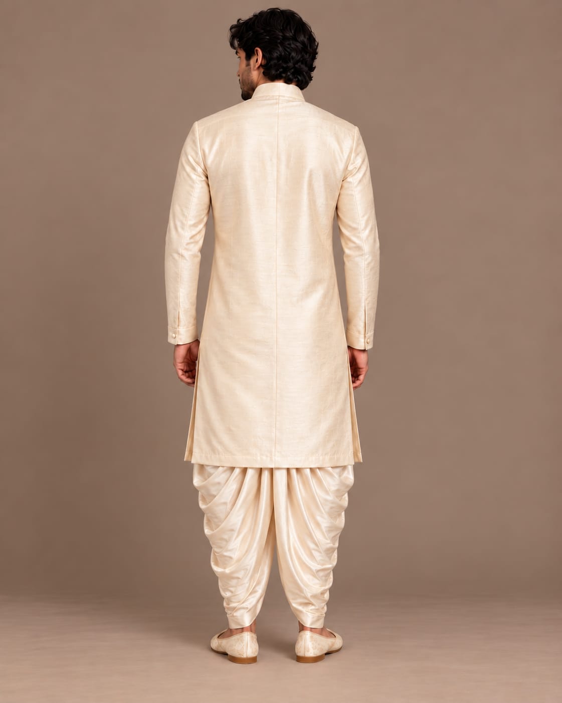 Ivory Curved Placket Kurta