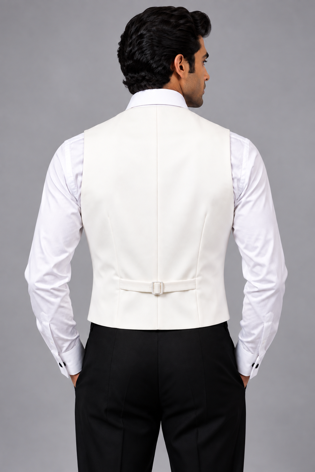 Ivory Curved Shawl Waistcoat