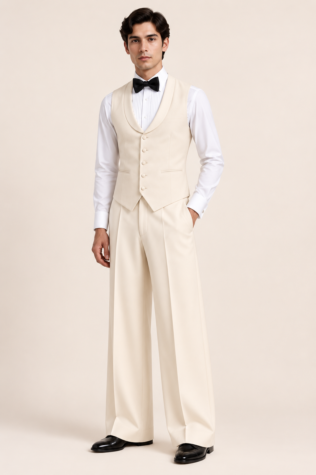 Ivory Shawl Lapel Waistcoat