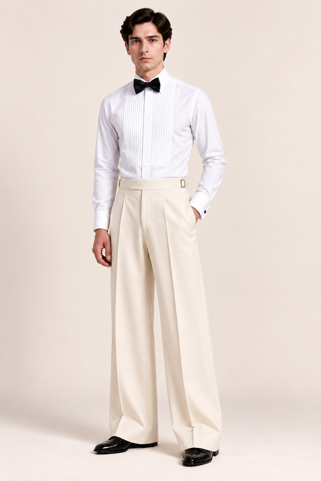 Ivory Wide-Leg Trouser
