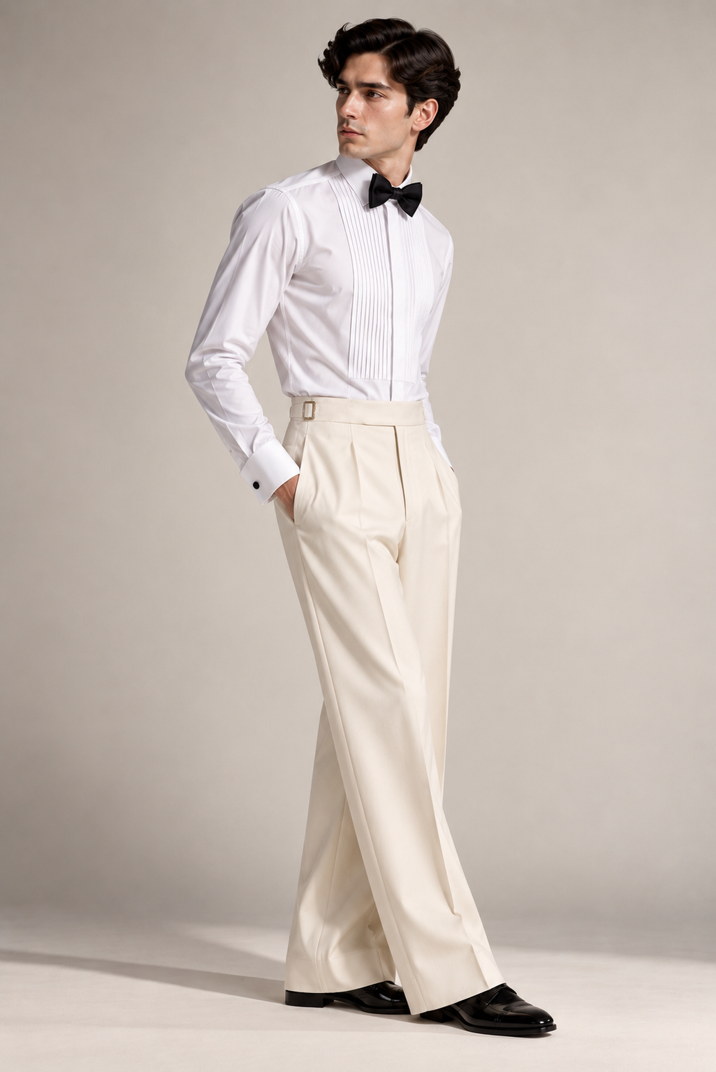 Ivory Wide-Leg Trouser