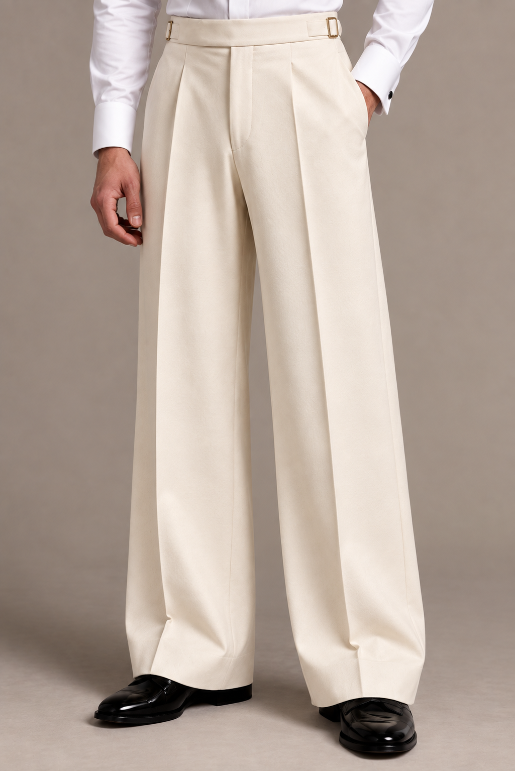 Ivory Wide-Leg Trouser