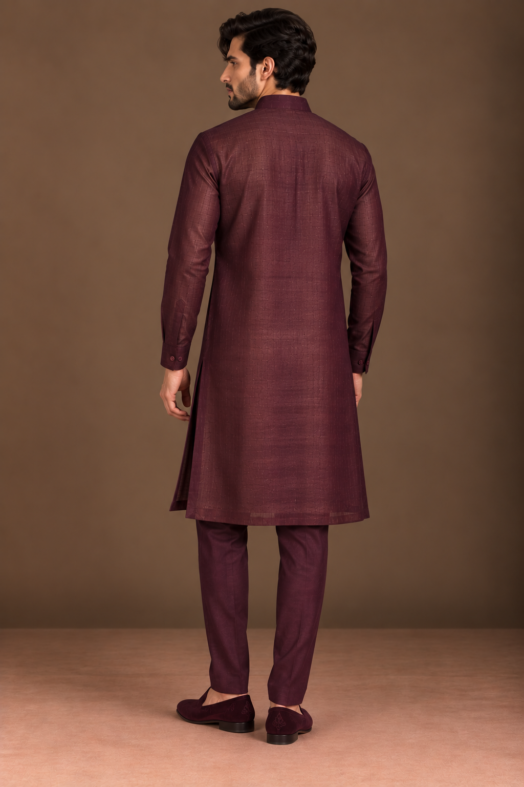 Mulberry Asymmetric Placket Kurta