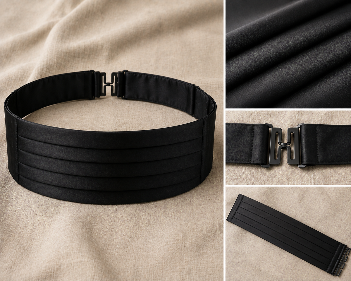 Black Pleated Cummerbund