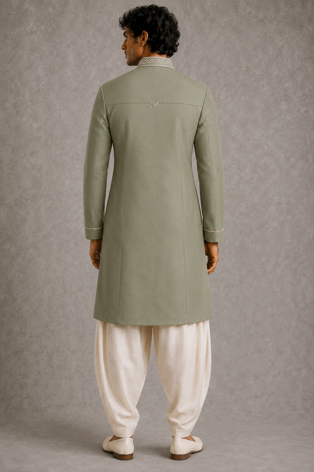 Sage Arched Panel Kurta