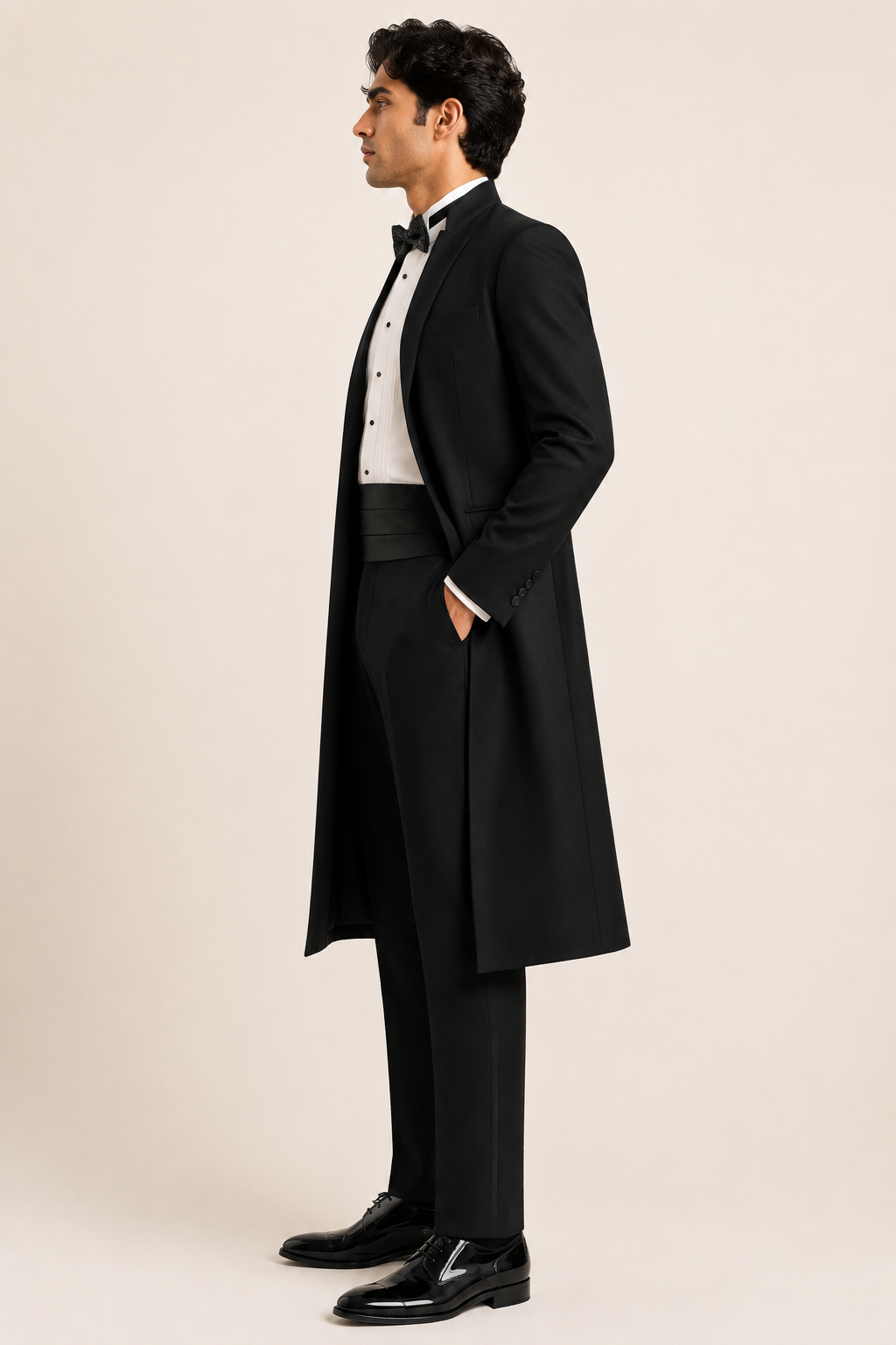 Black Classic Straight Tuxedo Trousers