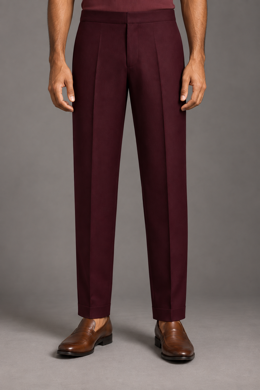 Wine Classic Tailored Trouser
