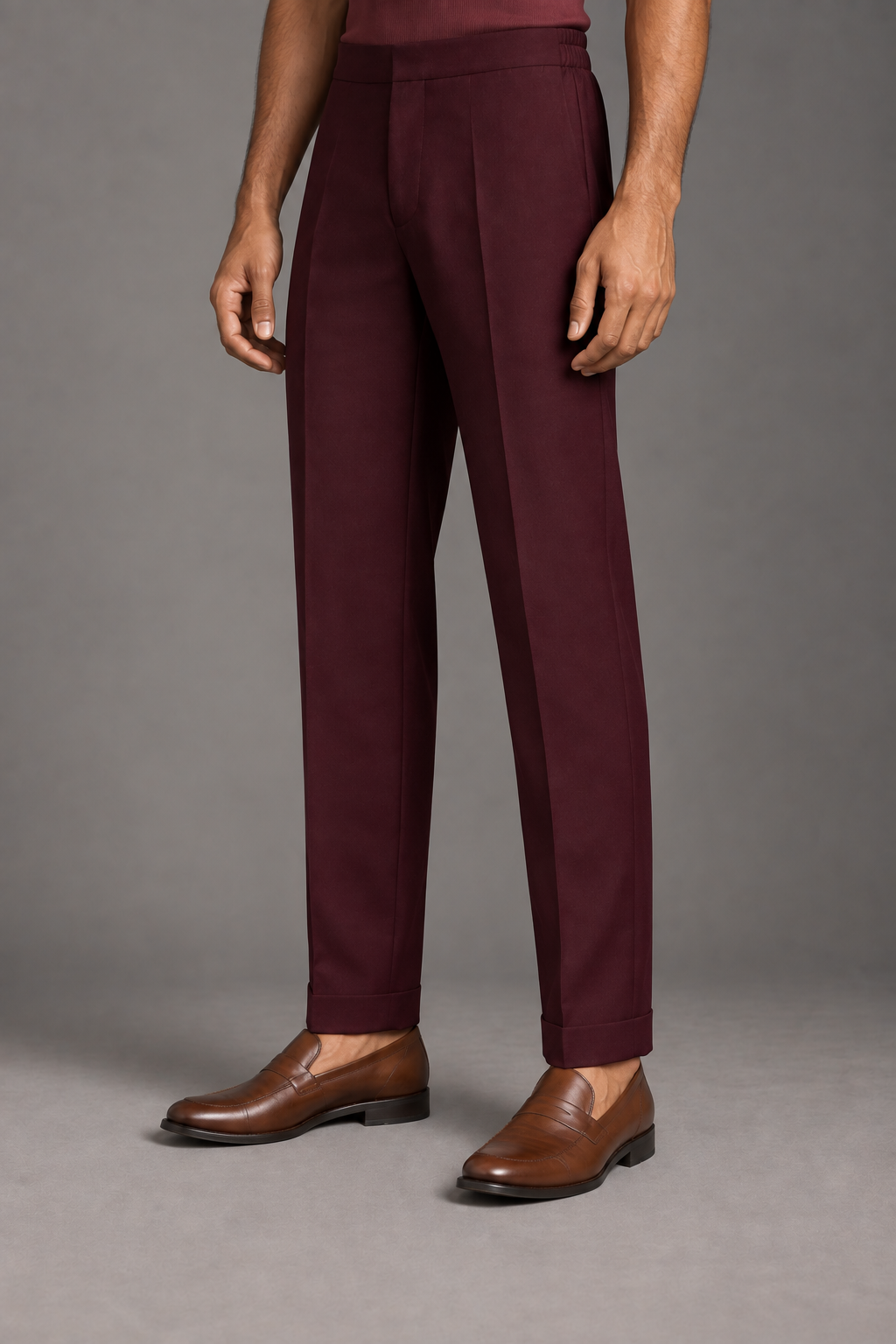 Wine Classic Tailored Trouser