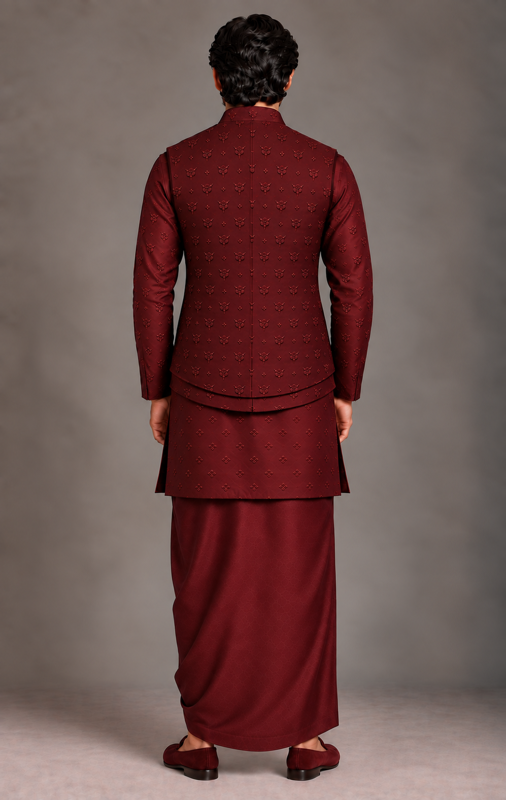 Wine Layered Front Bandi
